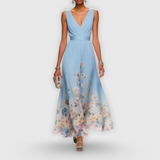Florence | Elegant Sleeveless Floral Maxi Dress