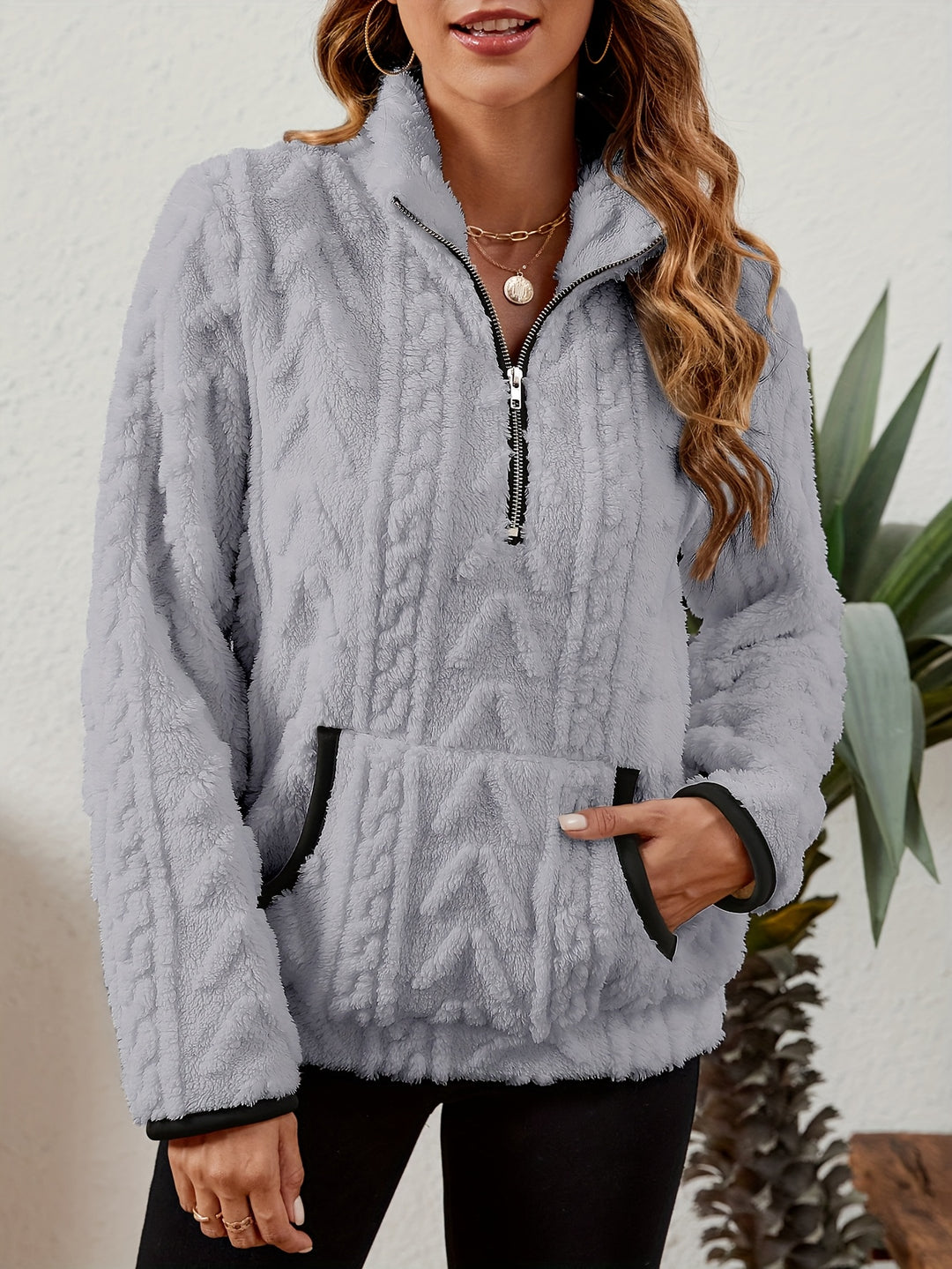 Juniper | Textured Half-Zip Pullover