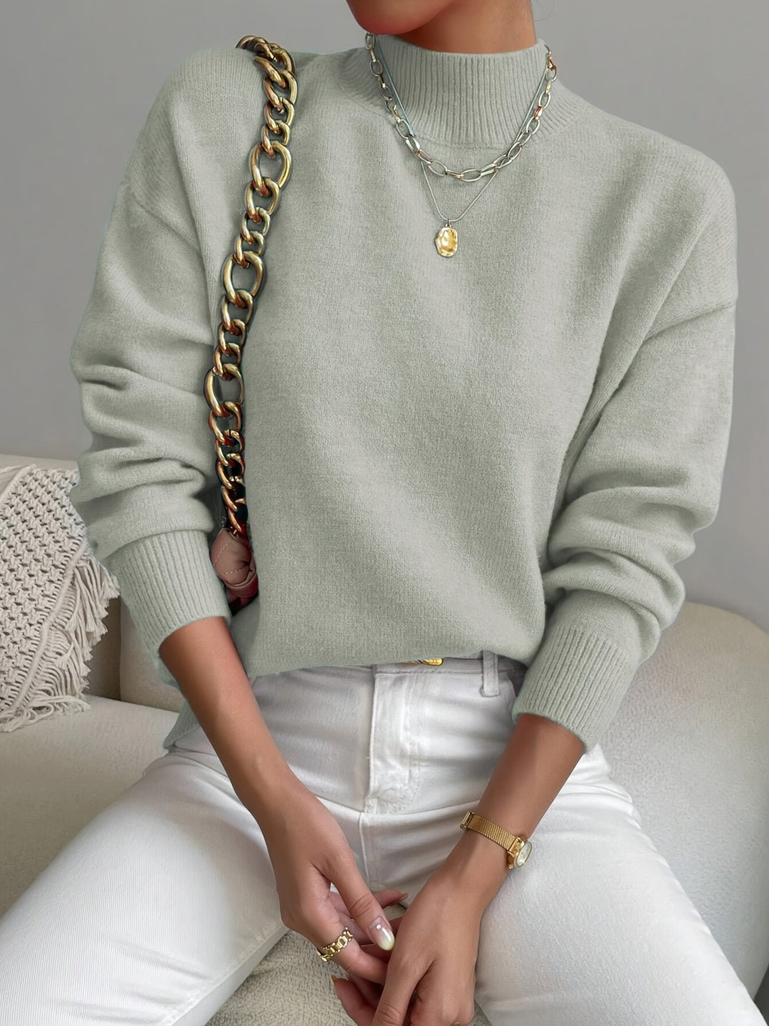 Sloane | Relaxed Mock Neck Jumper