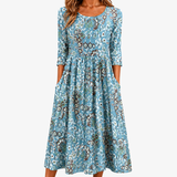 Calanthe | Floral Pocket Midi Dress