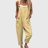 Quenilda | Relaxed Textured Dungaree Jumpsuit