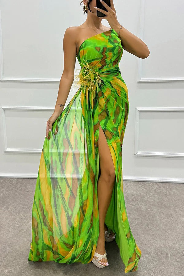 Nicolette | Draped One-Shoulder Evening Gown