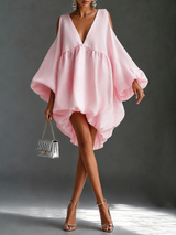 Daphne | Cold Shoulder Balloon Sleeve Mini Dress