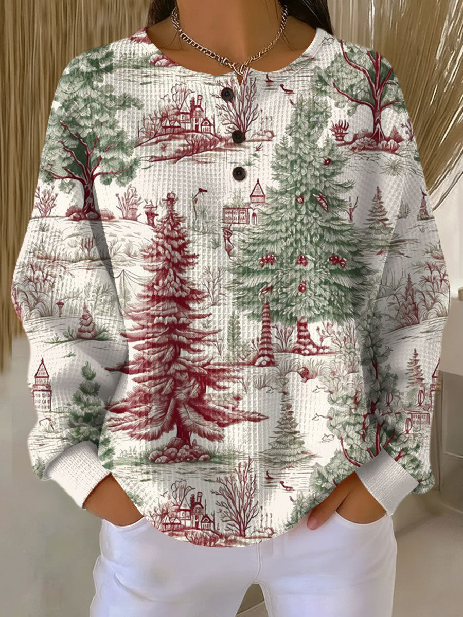 Signe | Festive Button-Neck Top