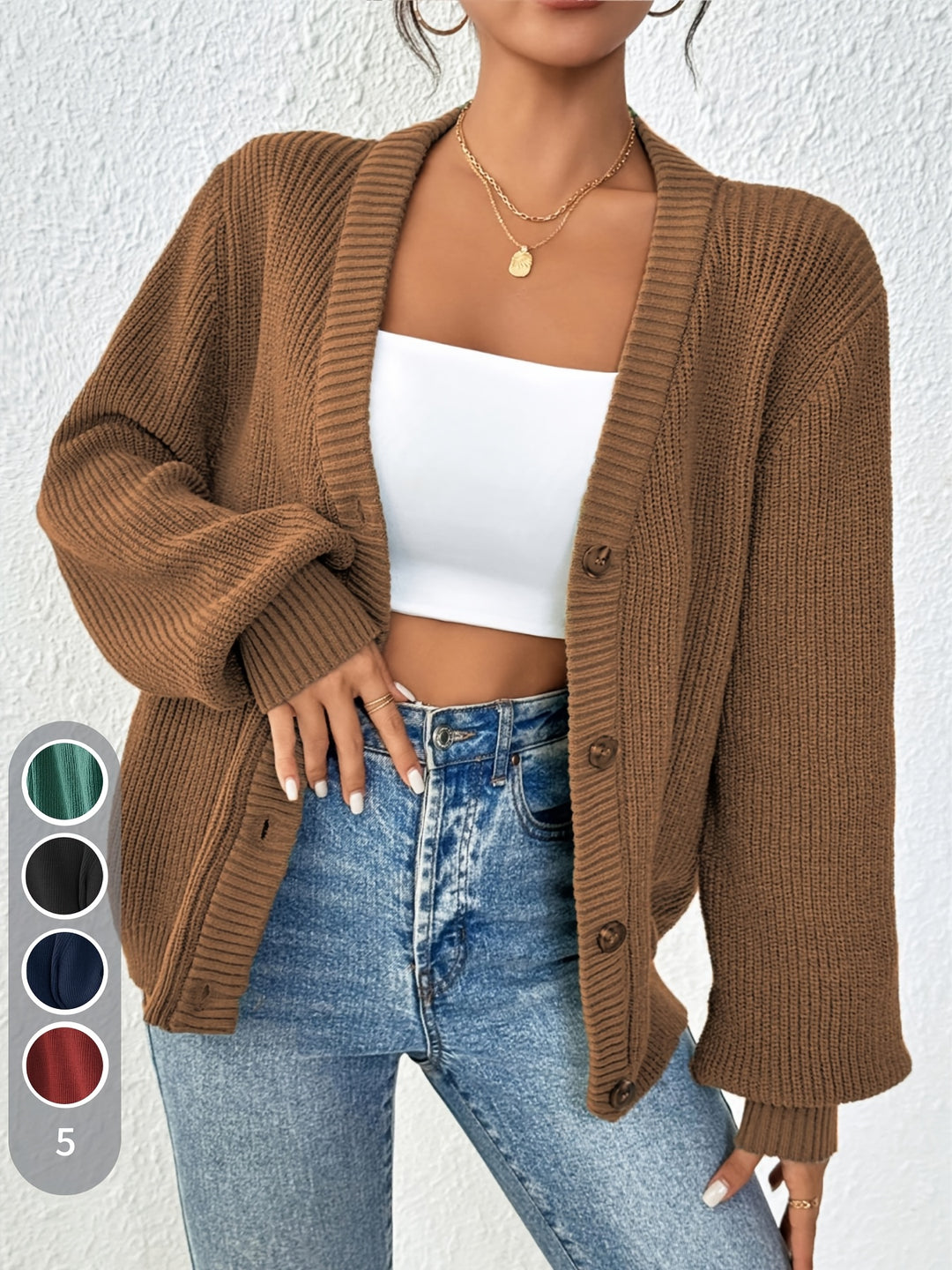 Rosemary | Chunky-Knit Button Cardigan