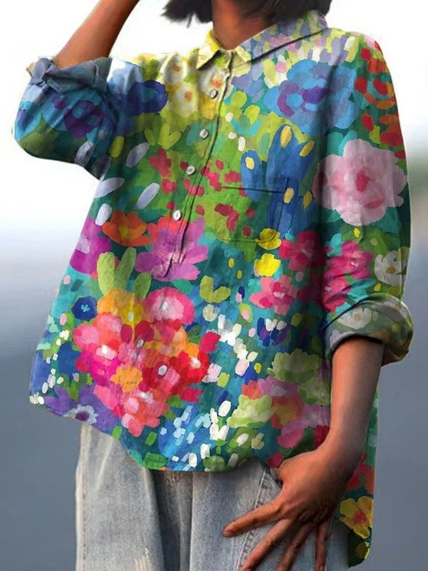 Flora | Painterly Floral Art Shirt