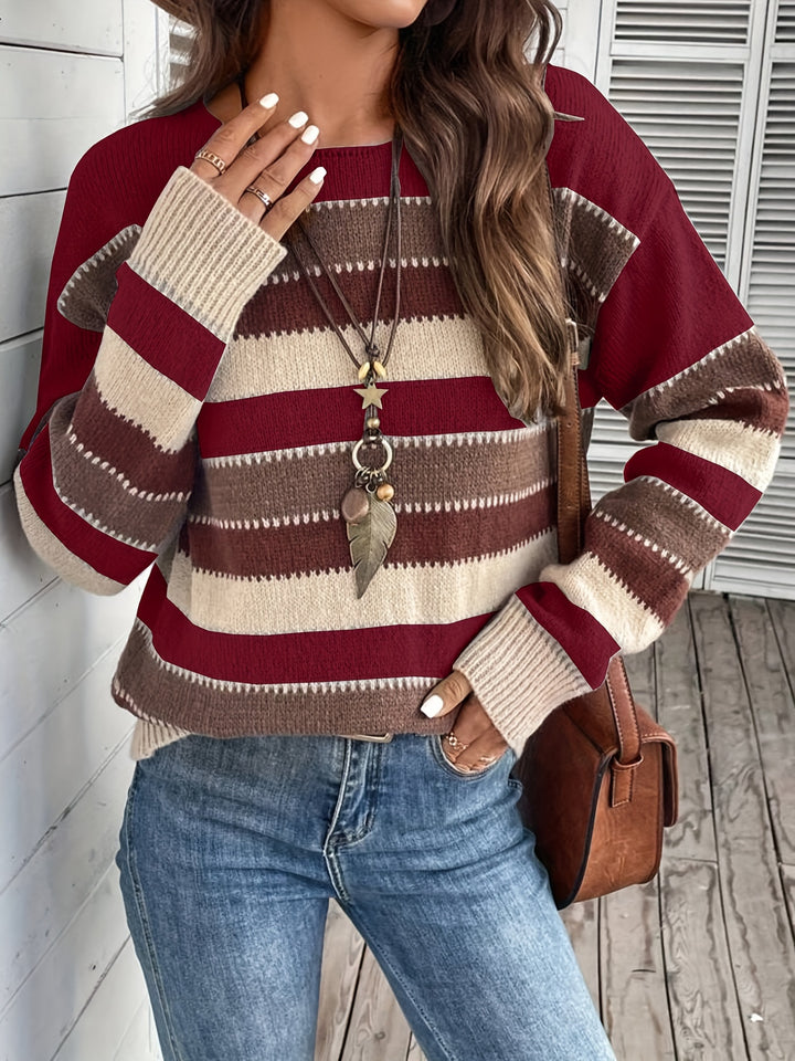 Isla | Striped Round-Neck Jumper