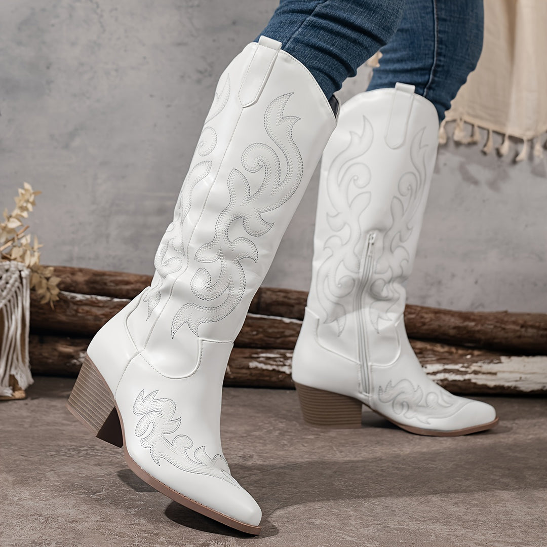Delaney | Embroidered Western Boots