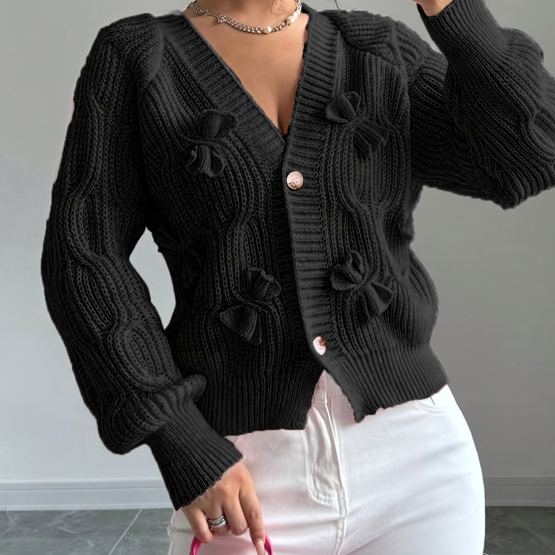 Rosanna | Bow-Detail Long Sleeve Cardigan