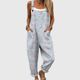 Salome | Relaxed Floral Dungaree Jumpsuit