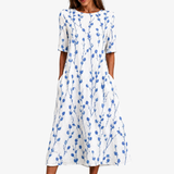Amaryllis | Blossom Print Pocket Midi Dress