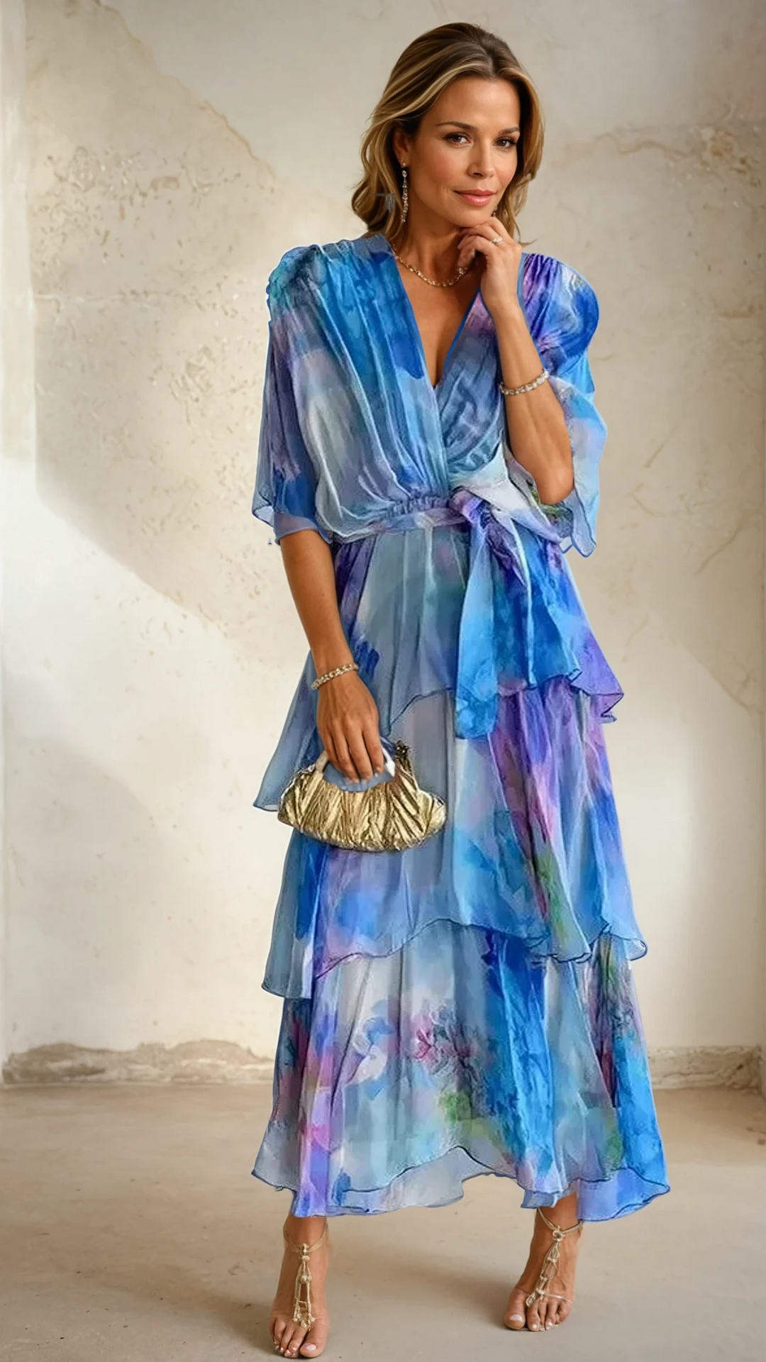 Eliza | Layered Tiered Midi Dress