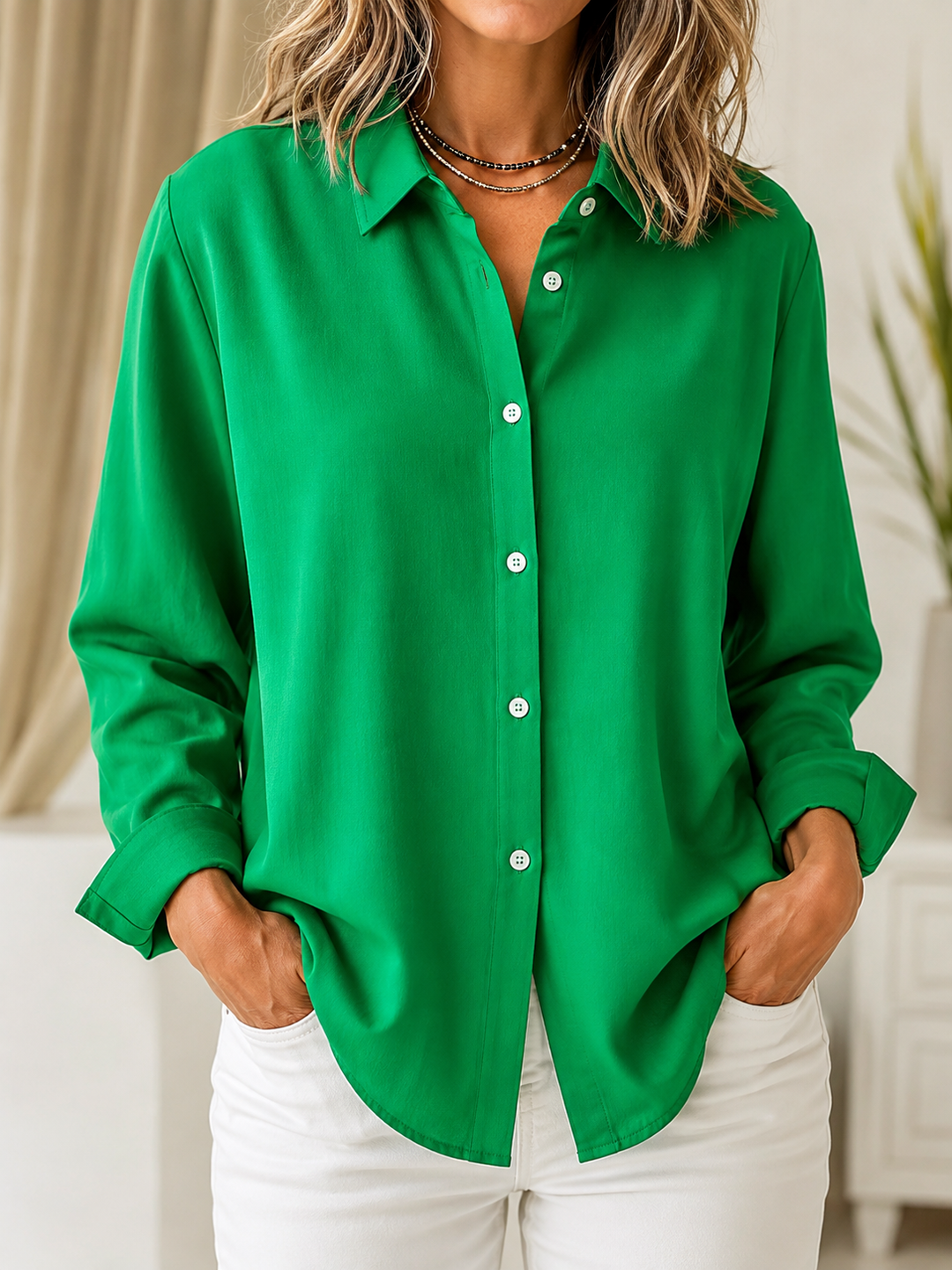 Whitney | Relaxed Button-Front Blouse