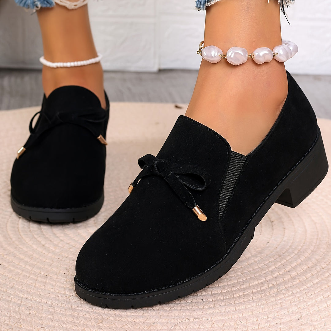 Helen | Bow-Detail Slip-On Loafers