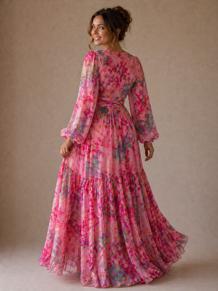 Eloise | Flowing Floral Wrap Dress