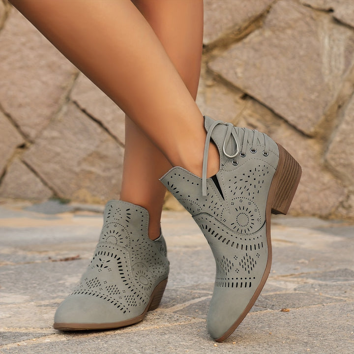 Matilda | Laser-Cut Ankle Boots