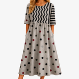 Jessamine | Mixed Print Pocket Midi Dress