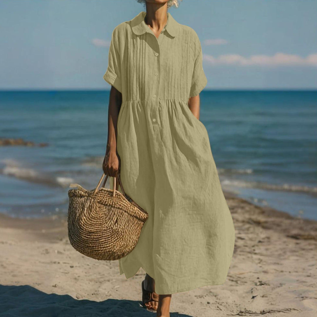 Delilah | Relaxed Collared Shirt Dress