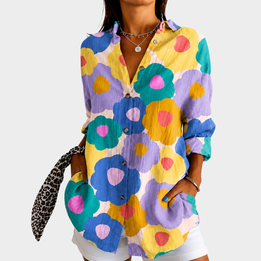 Marjorie | Blossom-Print Relaxed Blouse