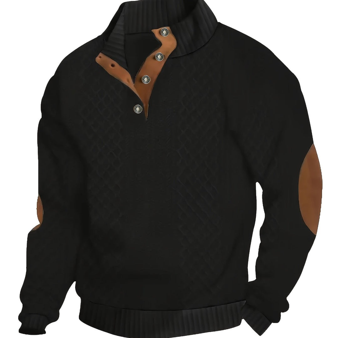 Donovan | Textured Stand-Collar Jumper