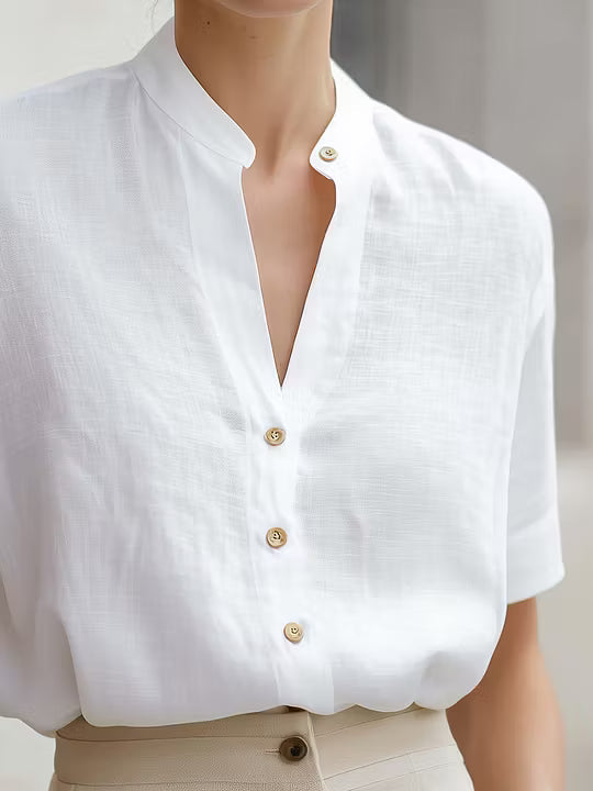 Selina | Refined Stand-Collar Blouse