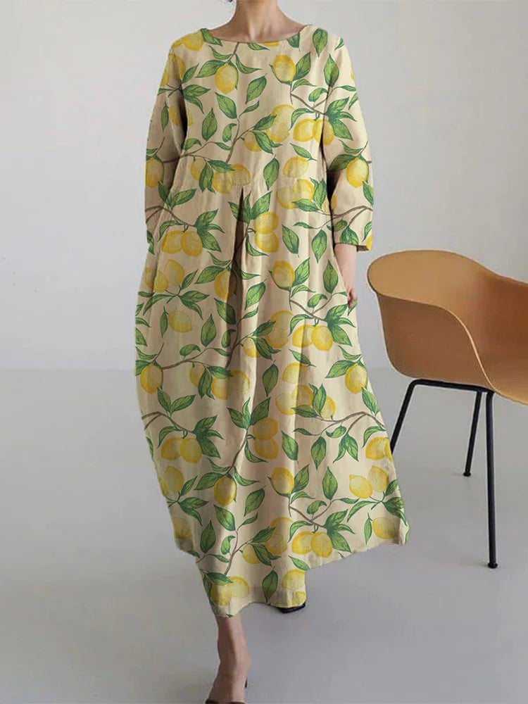 Ines | Blossom-Print Relaxed Maxi Dress