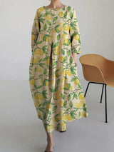 Ines | Blossom-Print Relaxed Maxi Dress