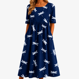 Drusilla | Dragonfly Print Pocket Midi Dress