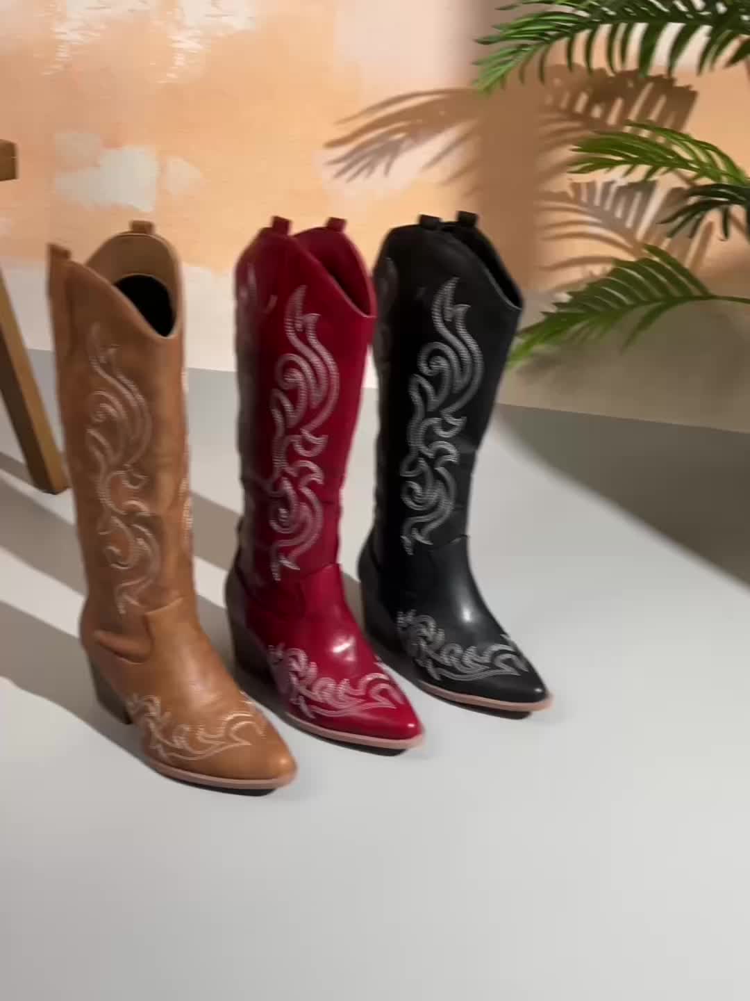 Delaney | Embroidered Western Boots