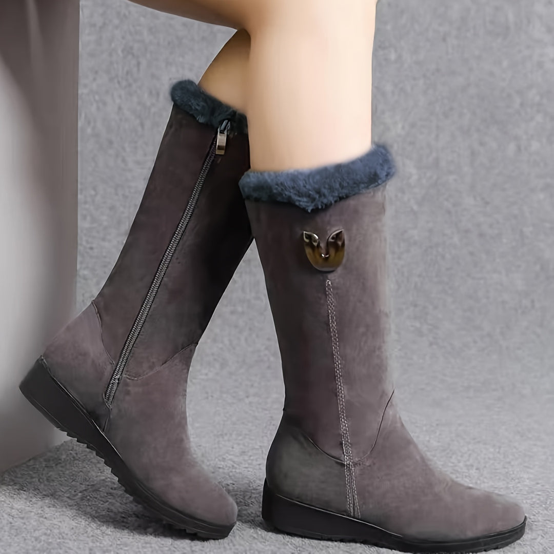 Rosetta | Cosy Fur-Trimmed Winter Boots