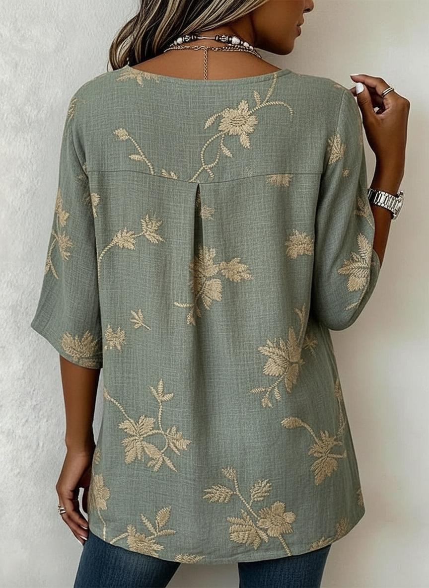 Cerys | Embroidered Floral Blouse