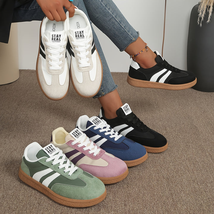 Noreen | Classic Striped Sneakers