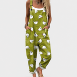 Katharina | Relaxed Hen Print Jumpsuit