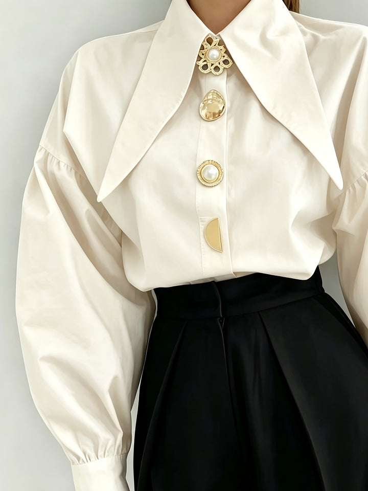 Audrey | Statement Lapel Blouse