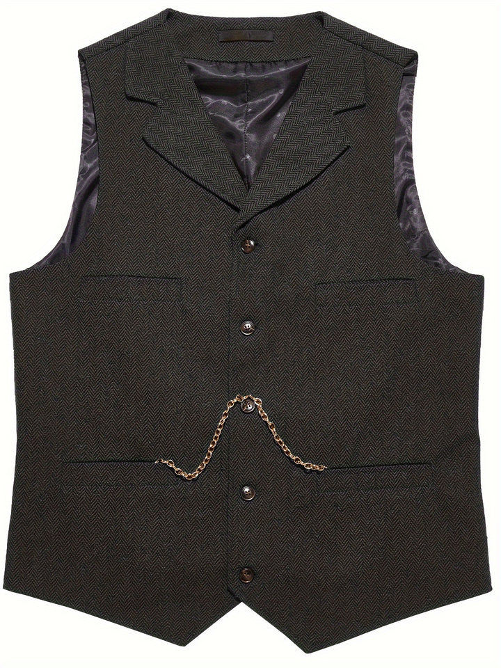 Grayson | Tailored Herringbone Waistcoat