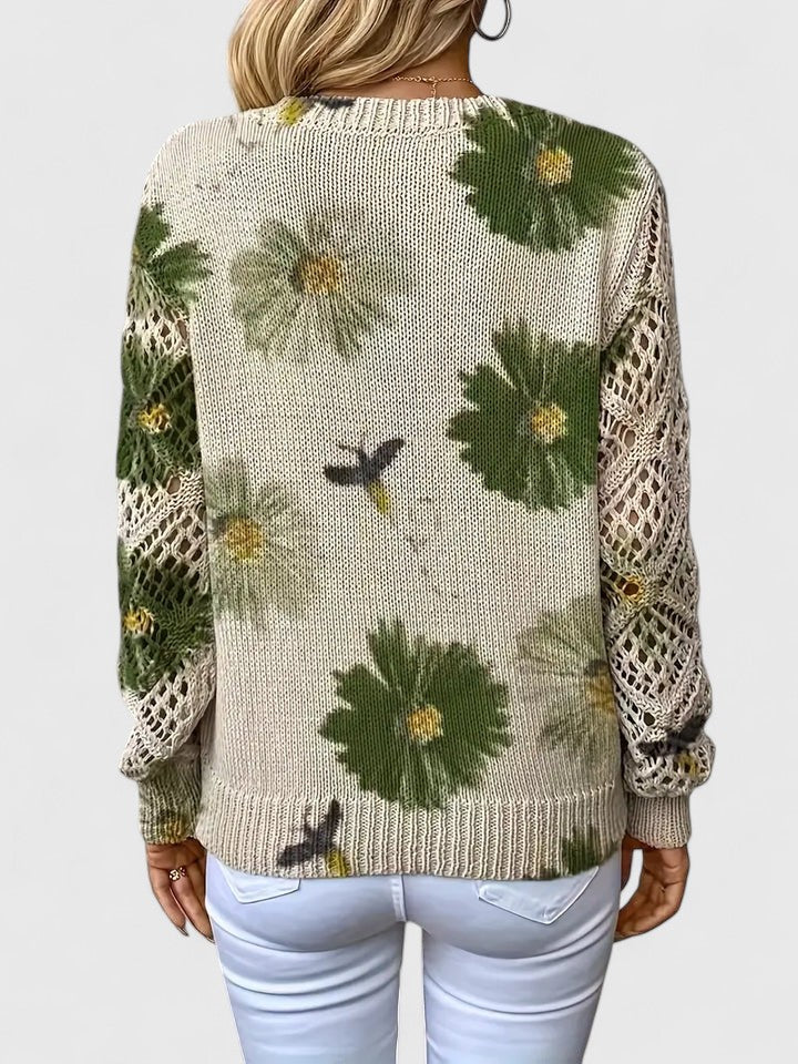 Bronwen | Floral Openwork Jumper