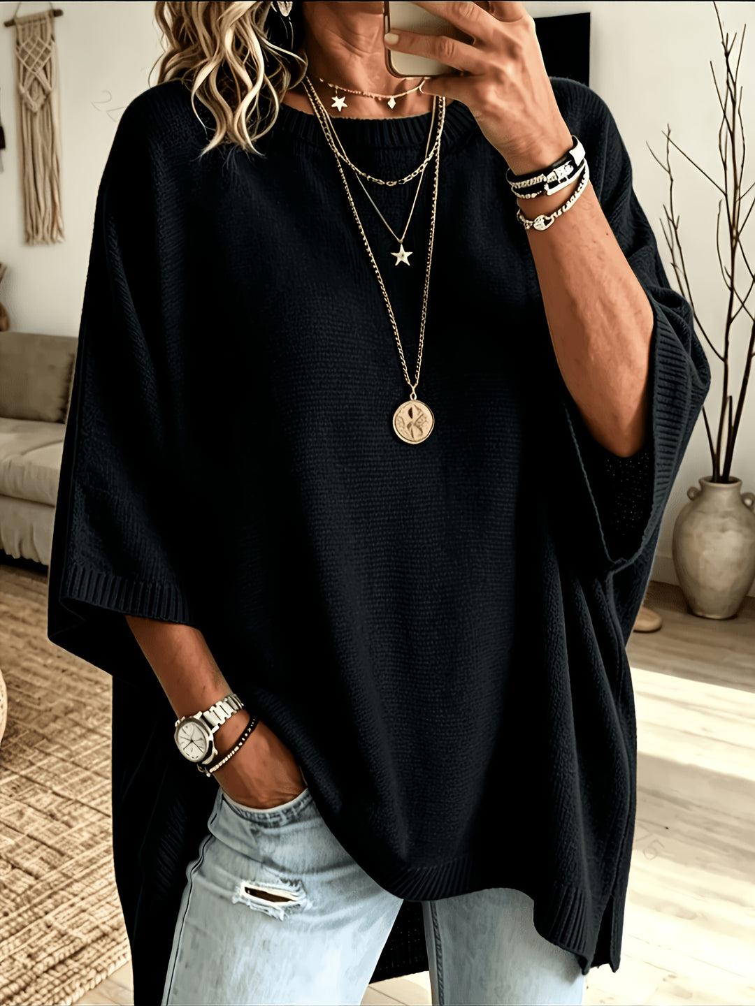 Maura | Relaxed Batwing Sweater