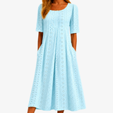 Rhoda | Broderie Pocket Midi Dress