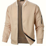 Spencer | Textured Zip-Up Bomber Jacket