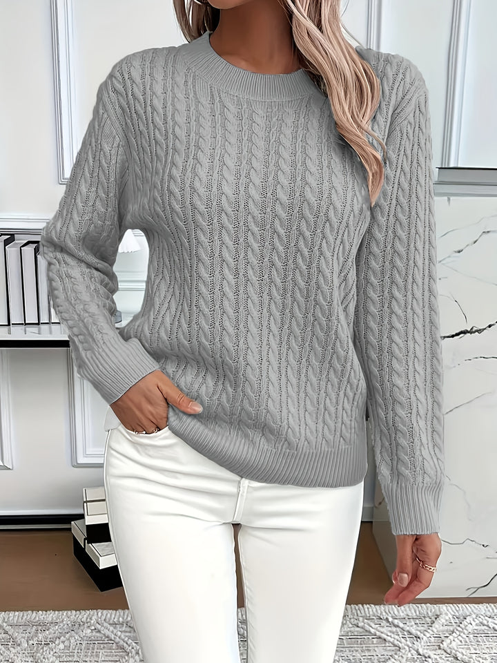 Maeve | Cable-Knit Round Neck Jumper
