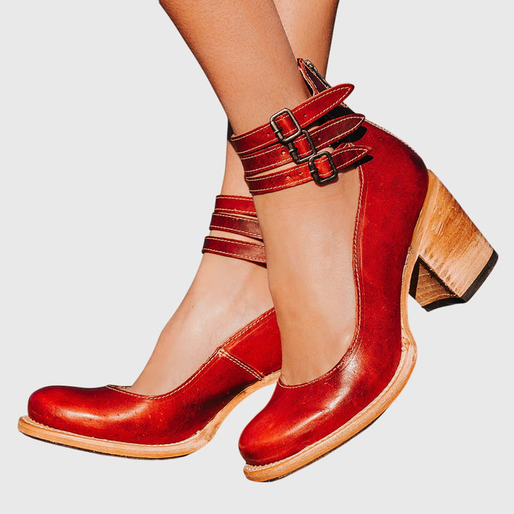 Larissa | Ankle-Strap Block Heels