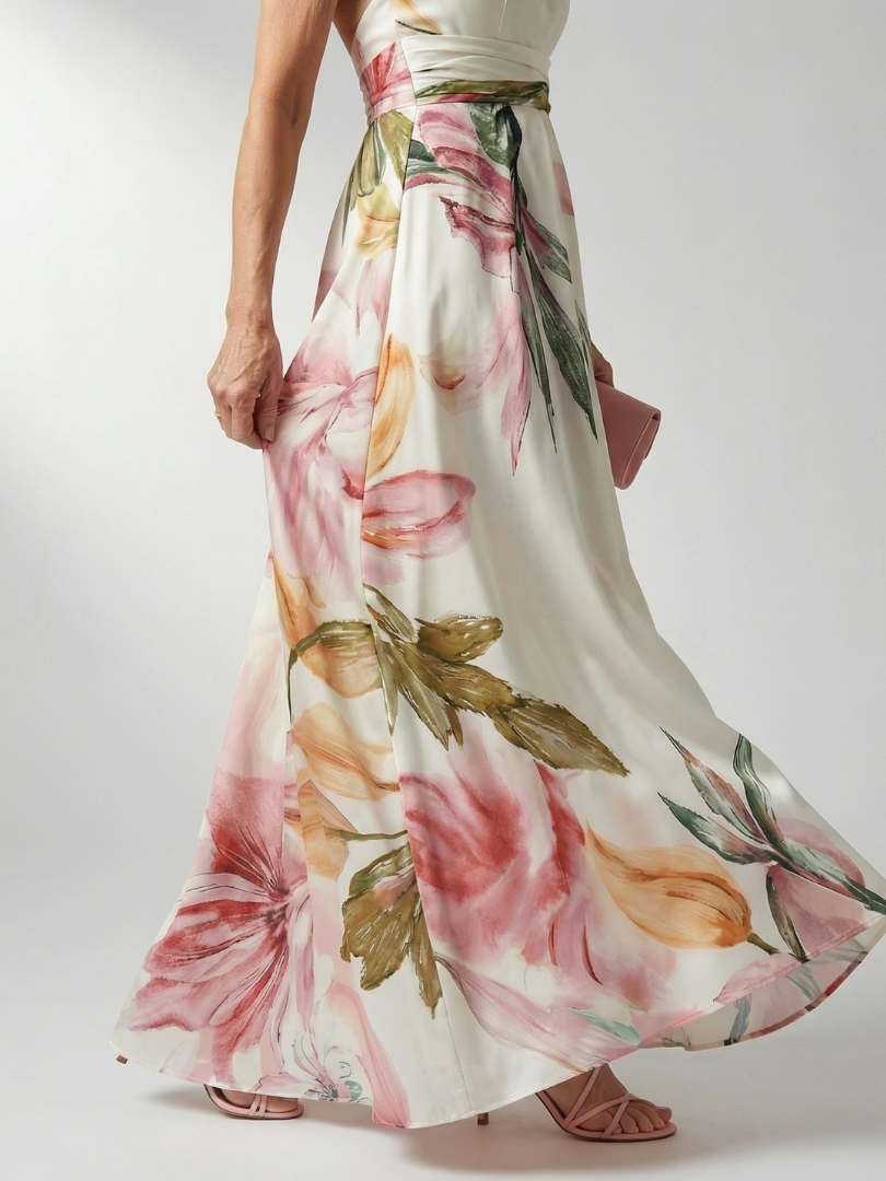 Cressida | Floral Halter Maxi Dress