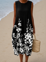 Ramona | Sleeveless Floral Midi Dress