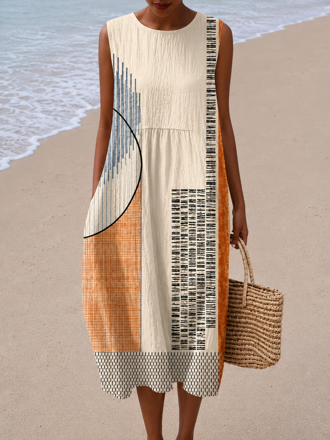 Margery | Sleeveless Relaxed Midi Dress