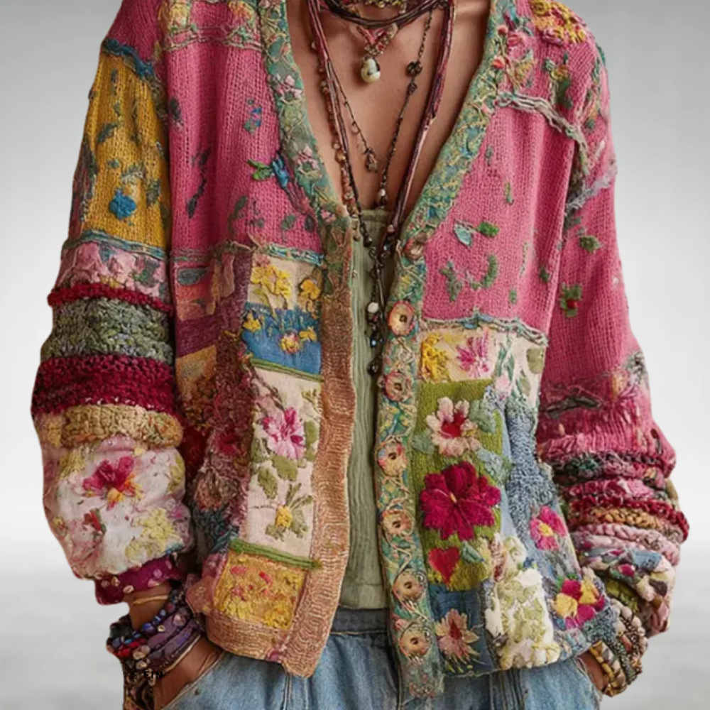 Penelope | Artful Patchwork Boho Cardigan