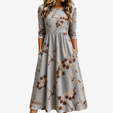 Lucia | Embroidered Floral Midi Dress