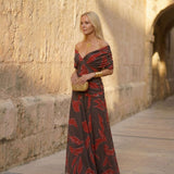 Giselle | Off-Shoulder Draped Maxi Dress