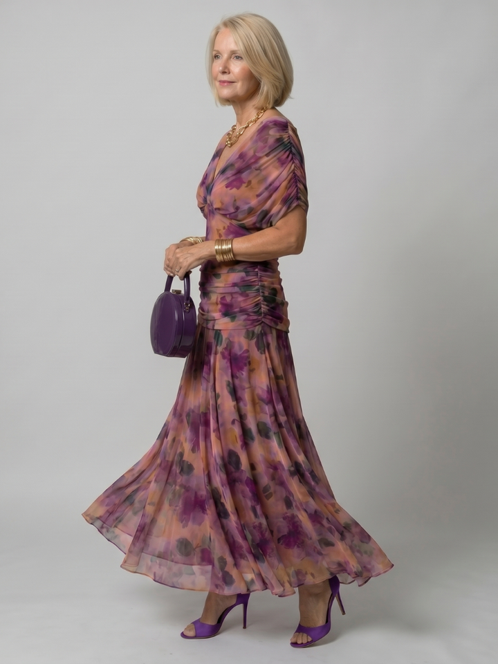 Aveline | Off-Shoulder Flowing Midi Dress