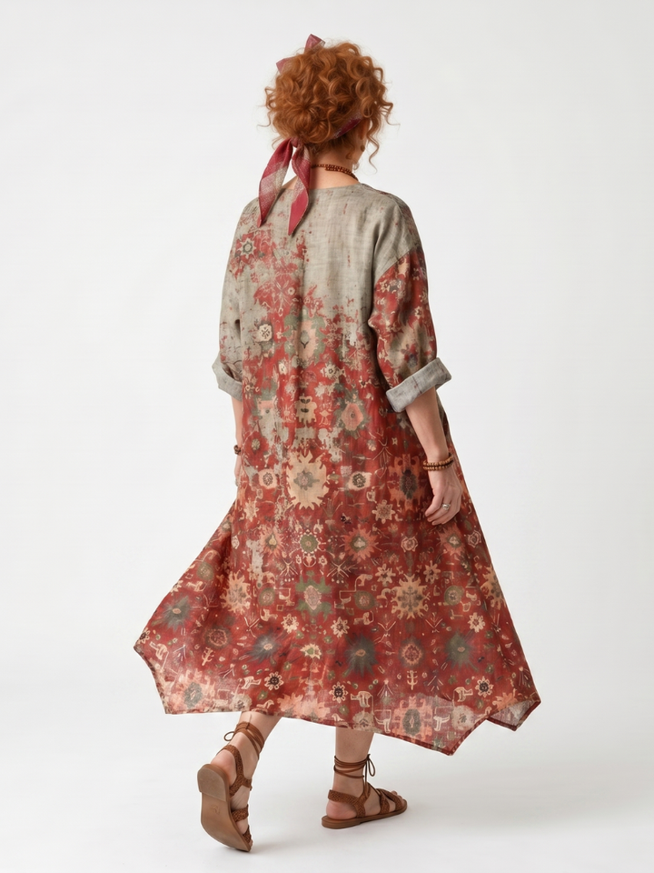 Miriam | Ornate Print Relaxed Midi Dress