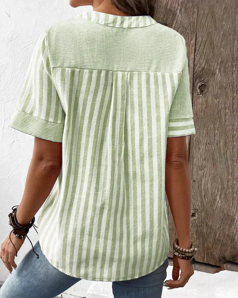 Millicent | Softly Striped Blouse